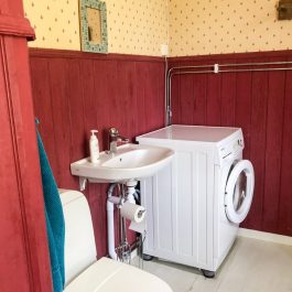 Ferienhaus Amungensee Bad mit Waschmaschine