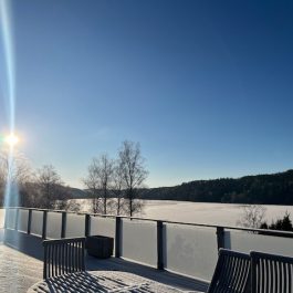 Ferienhaus Lerum Stor – Ausblick im Winter
