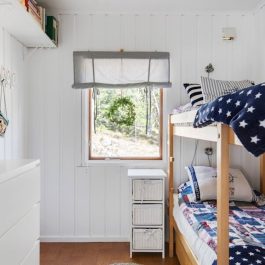 Ferienhaus Ornö – Schlafzimmer mit Etagenbett