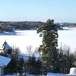 Ferienhaus Värmdö Aussicht im Winter
